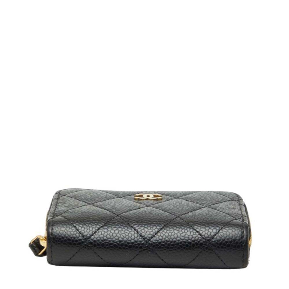 CHANEL Authentic Black Caviar Leather Logo Wallet - Picture 3 of 9